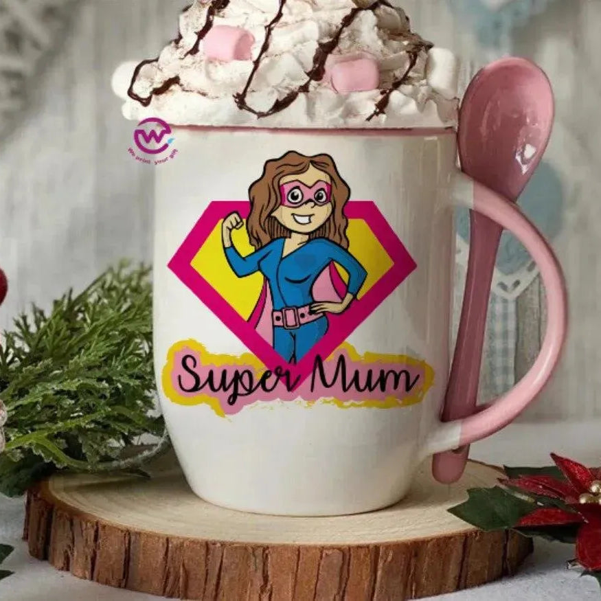 Mug-With Spoon - Mother's Day-A - WE PRINT