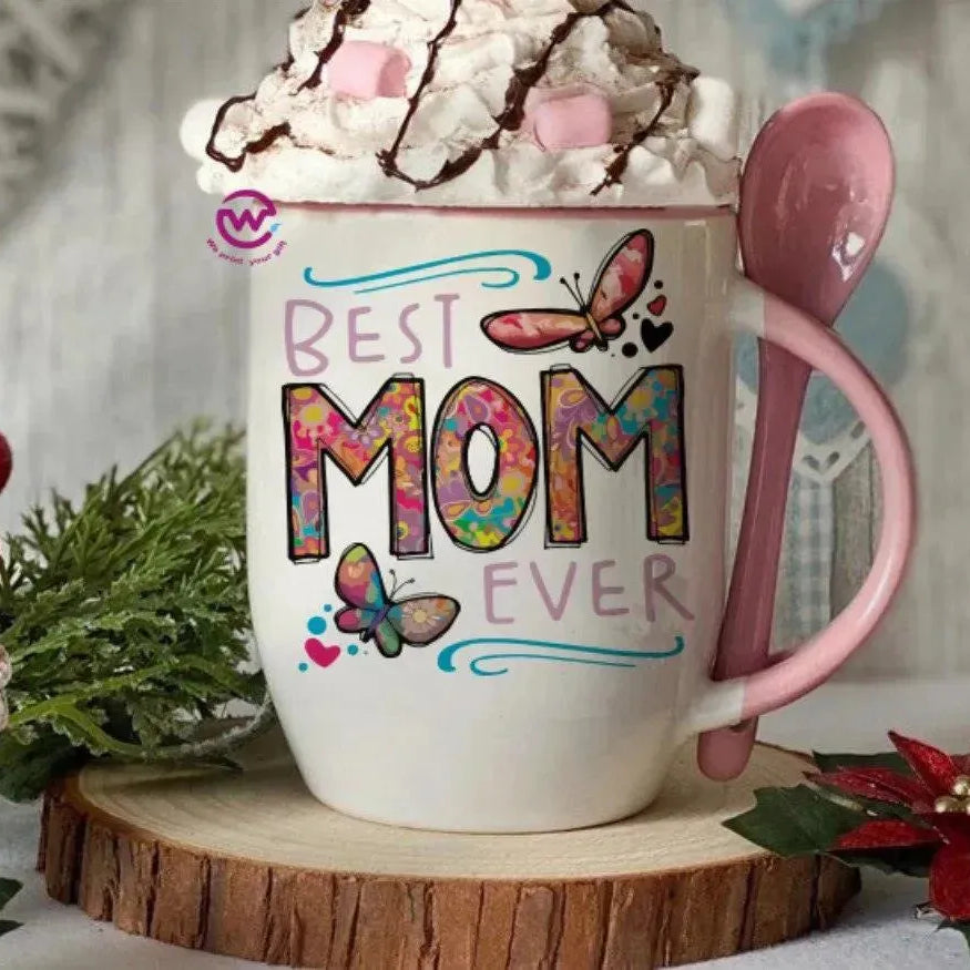 Mug-With Spoon - Mother's Day-A - WE PRINT