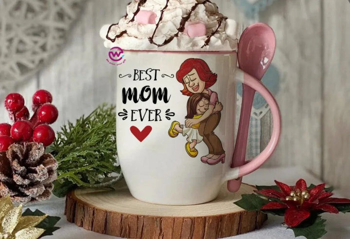 Mug-With Spoon - Mother's Day-A - WE PRINT