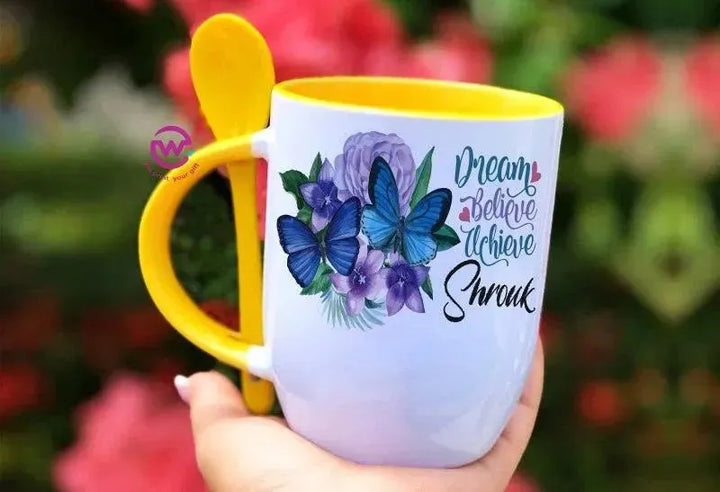 Mug-With Spoon - Names-B - WE PRINT