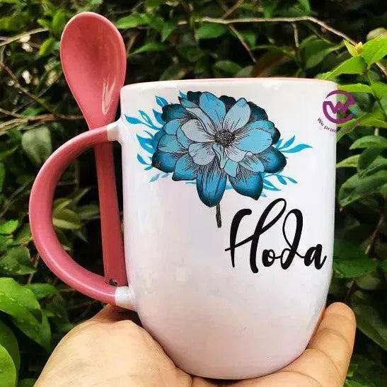 Mug-With Spoon - Names-C - WE PRINT