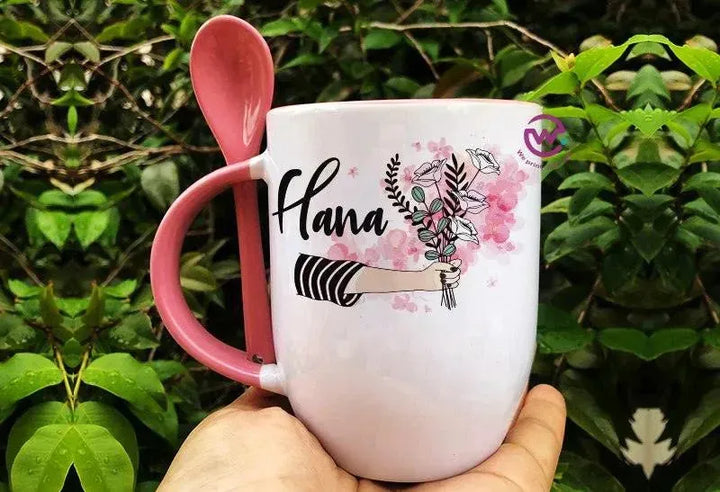 Mug-With Spoon - Names-C - WE PRINT