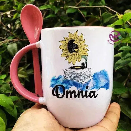 Mug-With Spoon - Names-C - WE PRINT