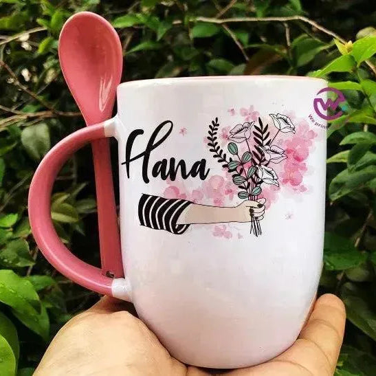 Mug-With Spoon - Names-C - WE PRINT