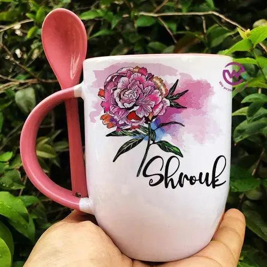 Mug-With Spoon - Names-C - WE PRINT