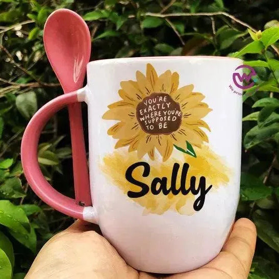 Mug-With Spoon - Names-C - WE PRINT