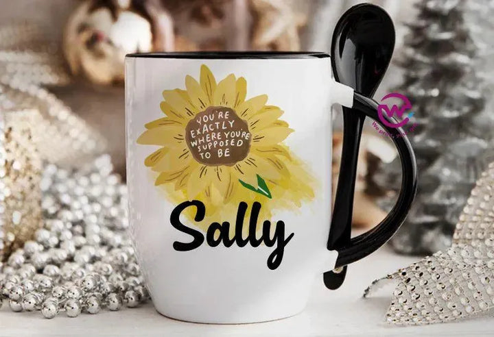 Mug-With Spoon - Names - WE PRINT