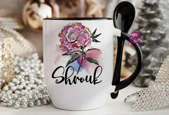 Mug-With Spoon - Names - WE PRINT