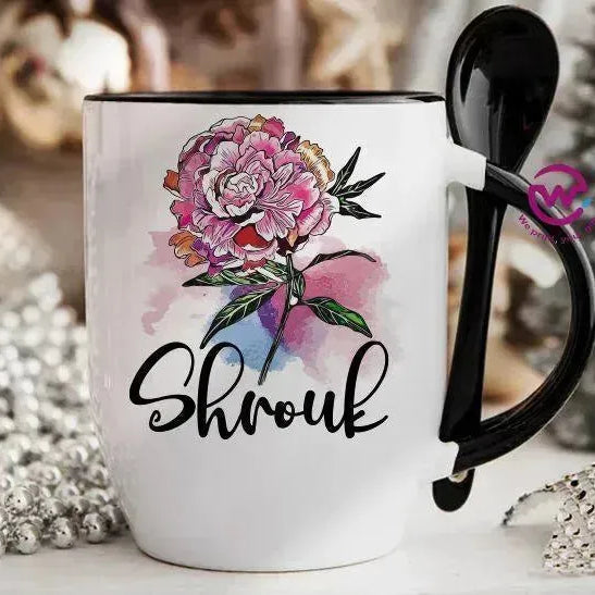 Mug-With Spoon - Names - WE PRINT