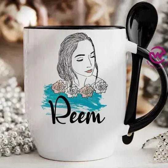 Mug-With Spoon - Names - WE PRINT