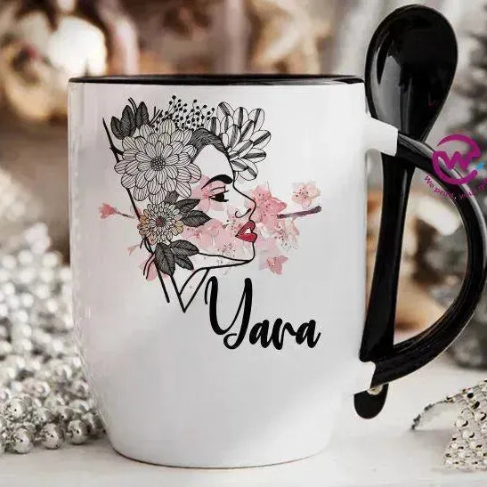 Mug-With Spoon - Names - WE PRINT