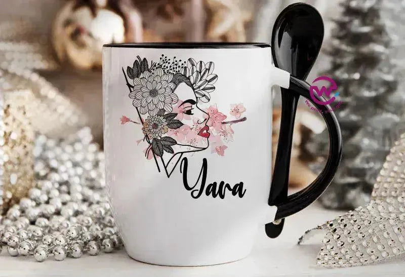 Mug-With Spoon - Names - WE PRINT