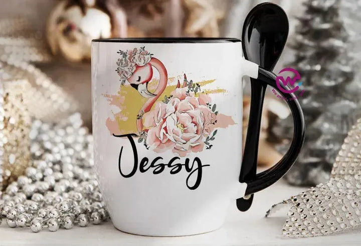 Mug-With Spoon - Names - WE PRINT