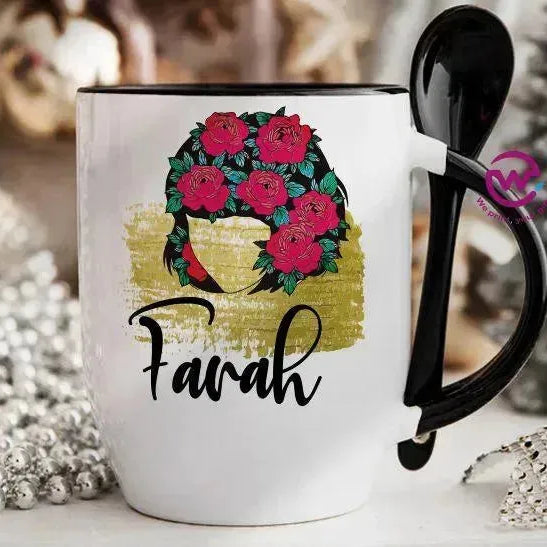 Mug-With Spoon - Names - WE PRINT