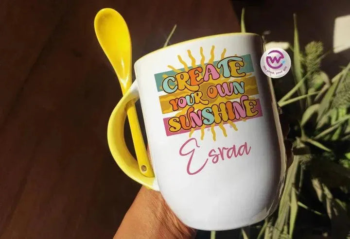 Mug-With Spoon -Retro-B - WE PRINT