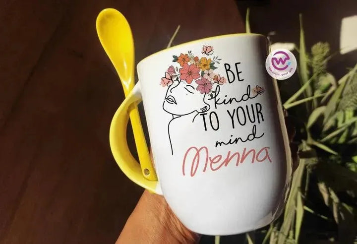 Mug-With Spoon -Retro-B - WE PRINT