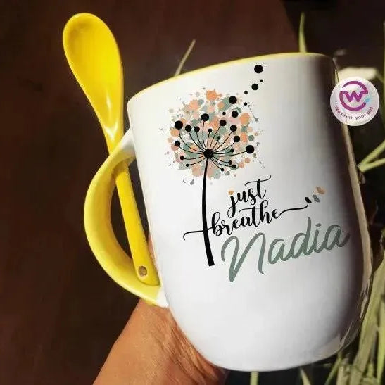 Mug-With Spoon -Retro-B - WE PRINT