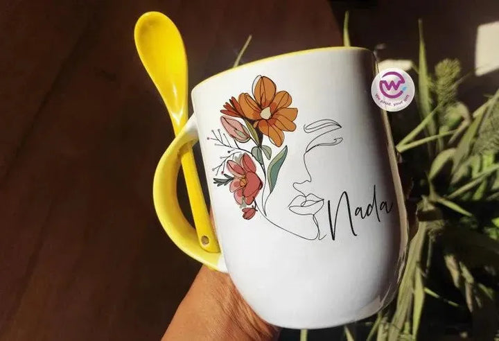 Mug-With Spoon -Retro-B - WE PRINT