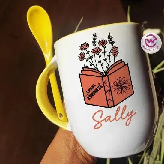 Mug-With Spoon -Retro-B - WE PRINT