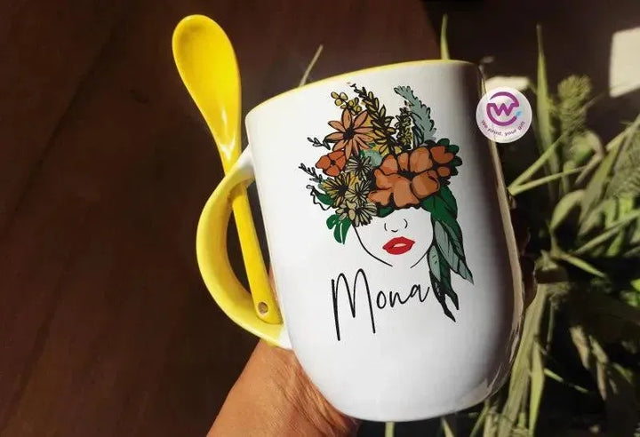 Mug-With Spoon -Retro-B - WE PRINT