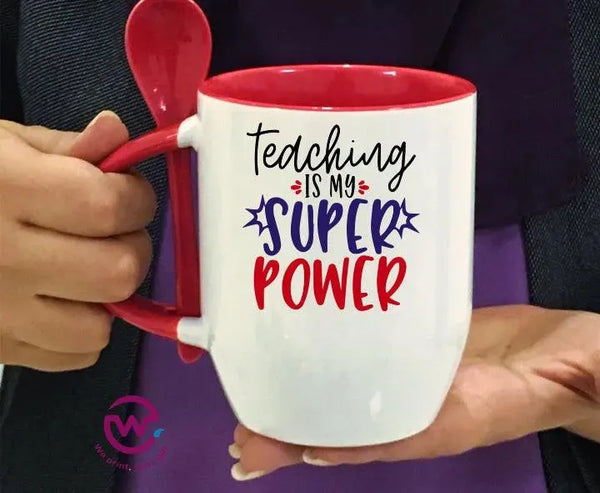 Mug-With Spoon -Teachers - WE PRINT