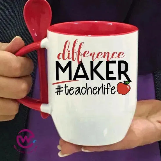 Mug-With Spoon -Teachers - WE PRINT