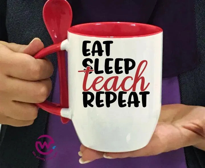 Mug-With Spoon -Teachers - WE PRINT