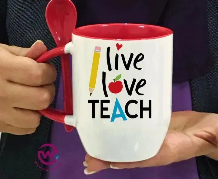 Mug-With Spoon -Teachers - WE PRINT