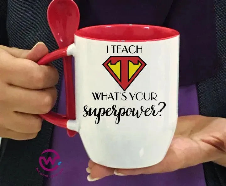 Mug-With Spoon -Teachers - WE PRINT