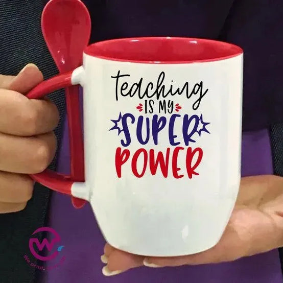 Mug-With Spoon -Teachers - WE PRINT