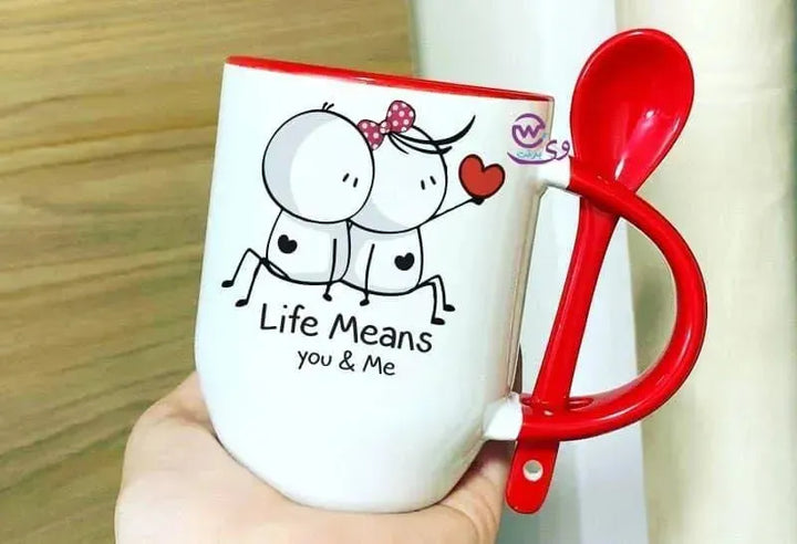 Mug-With Spoon - Valentine's Day 1 - WE PRINT