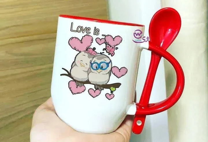 Mug-With Spoon - Valentine's Day 1 - WE PRINT