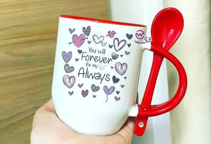 Mug-With Spoon - Valentine's Day 1 - WE PRINT