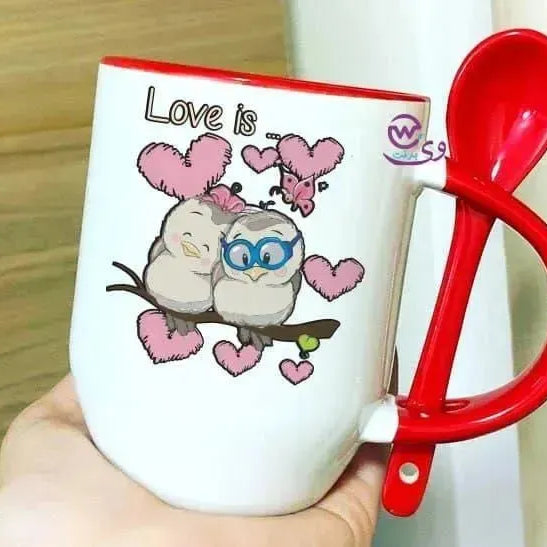 Mug-With Spoon - Valentine's Day 1 - WE PRINT