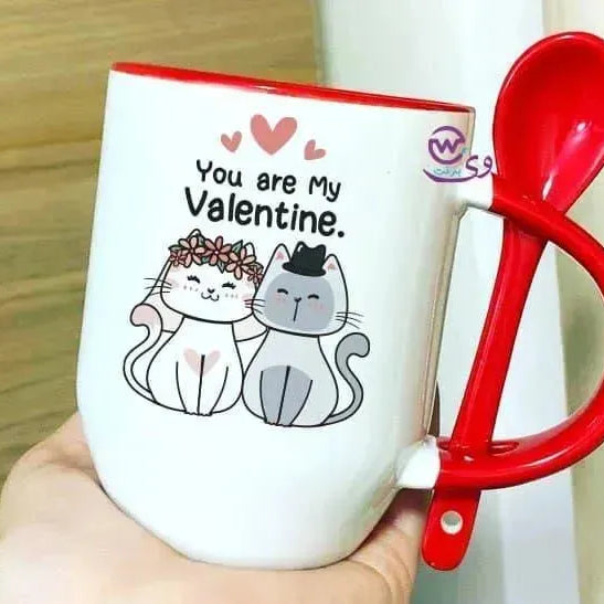 Mug-With Spoon - Valentine's Day 1 - WE PRINT