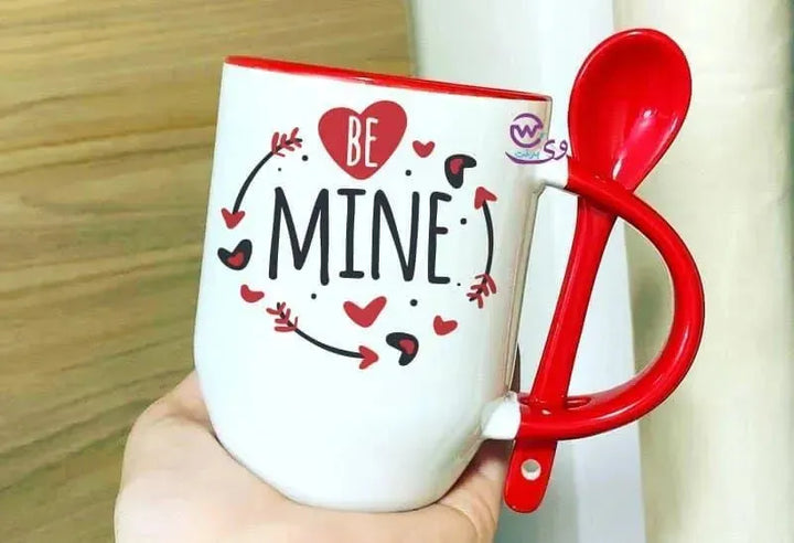 Mug-With Spoon - Valentine's Day 1 - WE PRINT