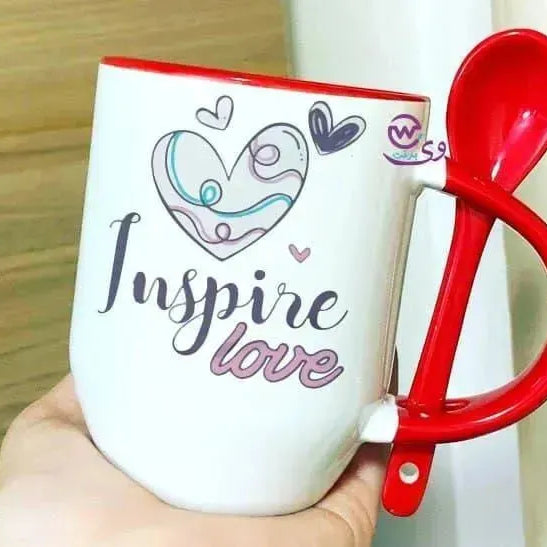 Mug-With Spoon - Valentine's Day 1 - WE PRINT