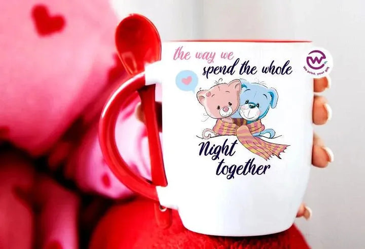 Mug-With Spoon - Valentine's Day - WE PRINT