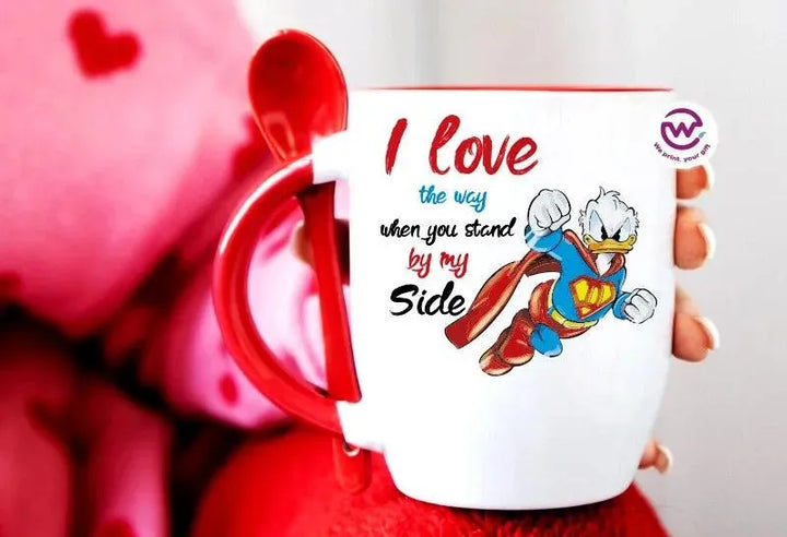 Mug-With Spoon - Valentine's Day - WE PRINT