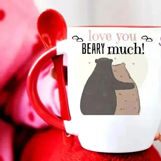 Mug-With Spoon - Valentine's Day - WE PRINT