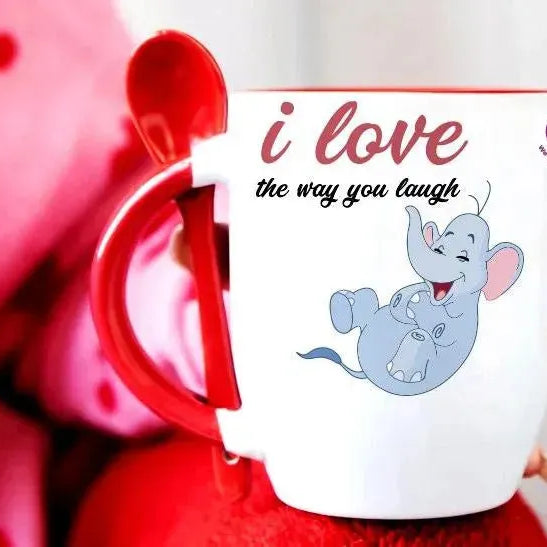Mug-With Spoon - Valentine's Day - WE PRINT