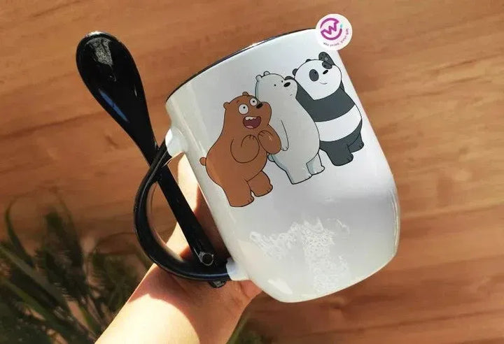 Mug-With Spoon - We Bear Bears - WE PRINT