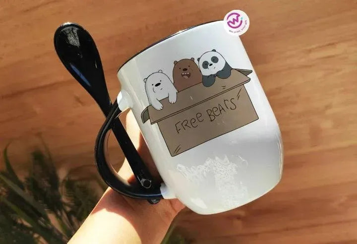 Mug-With Spoon - We Bear Bears - WE PRINT