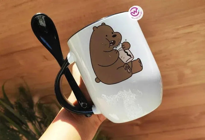 Mug-With Spoon - We Bear Bears - WE PRINT