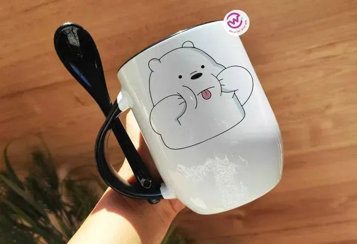 Mug-With Spoon - We Bear Bears - WE PRINT