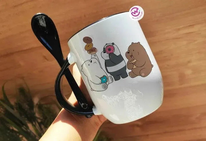 Mug-With Spoon - We Bear Bears - WE PRINT