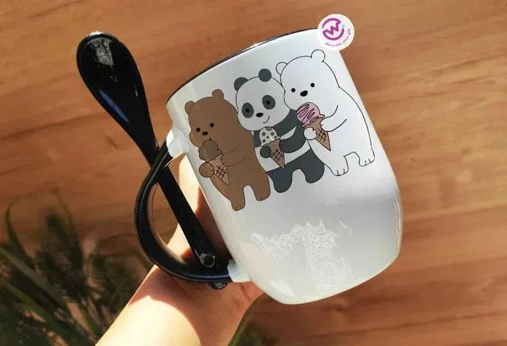 Mug-With Spoon - We Bear Bears - WE PRINT