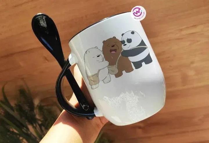 Mug-With Spoon - We Bear Bears - WE PRINT