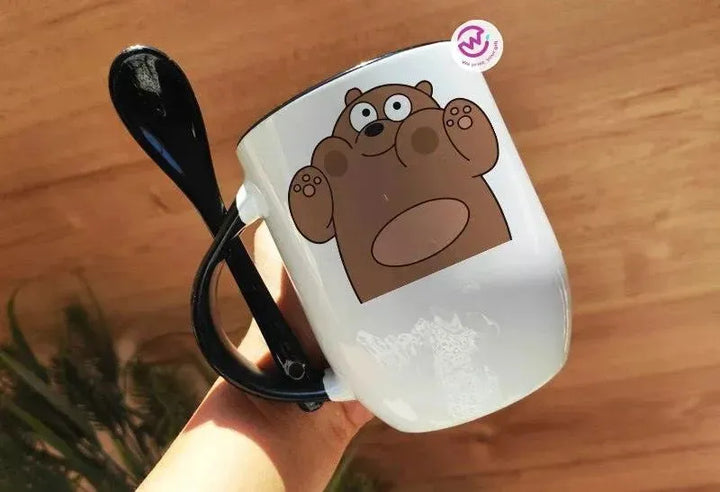 Mug-With Spoon - We Bear Bears - WE PRINT