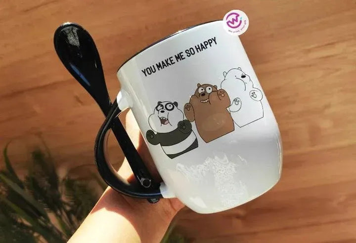 Mug-With Spoon - We Bear Bears - WE PRINT